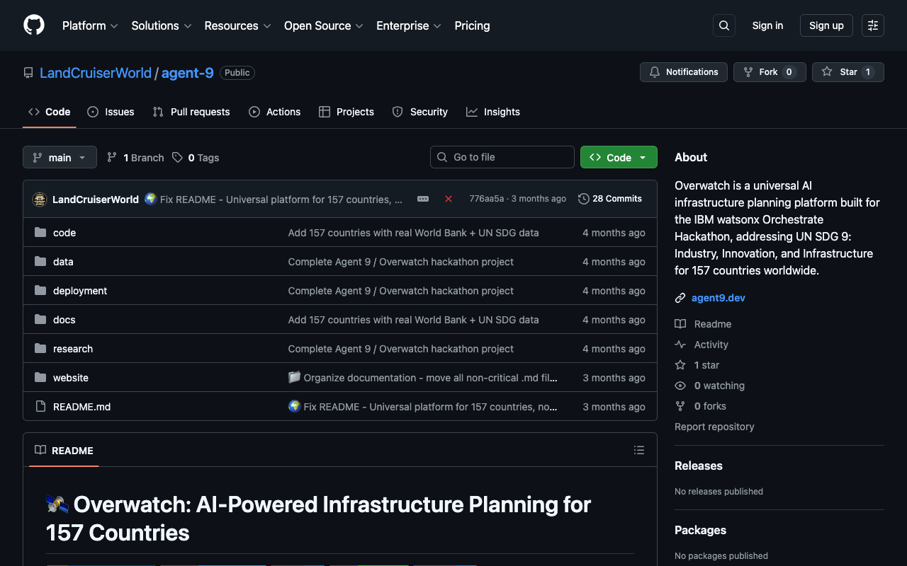 Agent-9 GitHub Screenshot